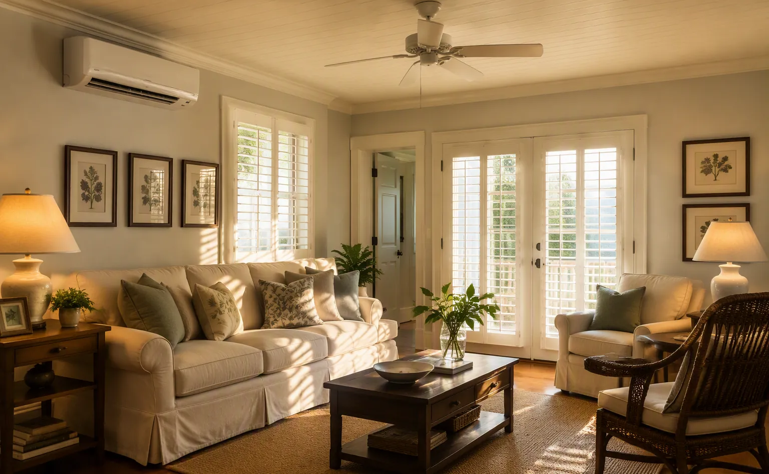 A cool, comfortable Monroe living room on a hot Louisiana summer day